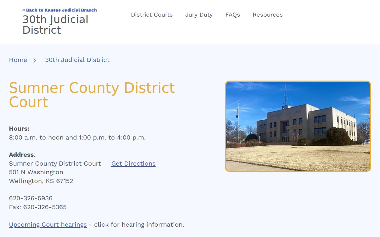 Kansas CaseSearch public portal used for Sumner County court docket searches